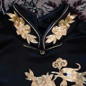 Imperial Palace Gold Phoenix Embroidered Qi Pao